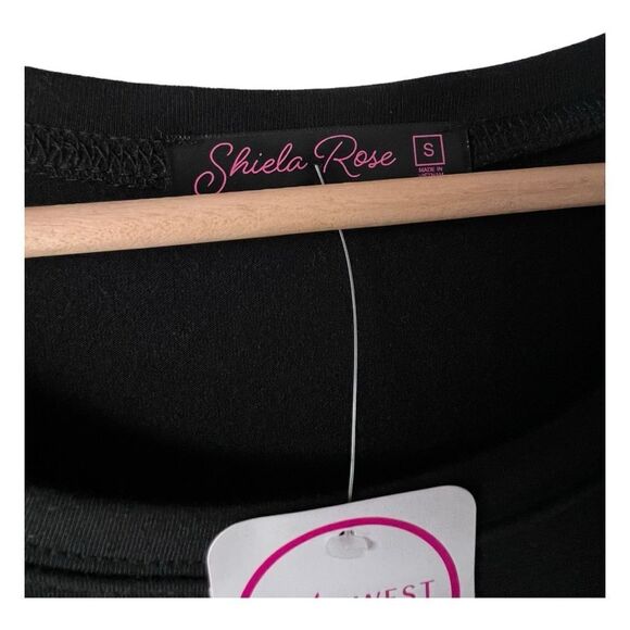 Women’s Sheila Rosebutton detail long sleeve casual blouse tunic black size S. - Picture 2 of 9